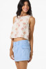 O'Neill Women's Athena Ivy Floral Top in Tofu front view