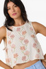 O'Neill Women's Athena Ivy Floral Top in Tofu detail view