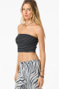 O'Neill Women's Adeline Stripe Tube Top in Black side view