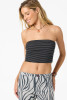 O'Neill Women's Adeline Stripe Tube Top in Black