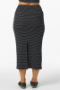 O'Neill Women's Kavali Stripe Skirt black stripe back view