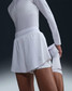 Nike Women's NikeCourt Ace Advantage Tennis Shorts white laydown view