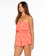 Roxy Lets Go Romper neutral colorway back view