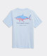 Vineyard Vines Boys' Flag Shark Pocket Tee navy back view