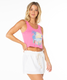 The Roxy Women's Scoop Baby Rib Tank Top in Shocking Pink