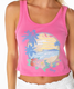 The Roxy Women's Scoop Baby Rib Tank Top in Shocking Pink