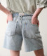 Marine Layer Rosalie Denim Bermuda Shorts medium wash side view
