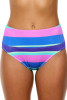 Next Women's Adrift Stripped Harmony High Waisted Bikini Bottom in Multi