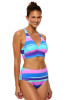 Next Women's Adrift Stripped Harmony High Waisted Bikini Bottom in Multi