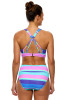 Next Women's Adrift Stripped Harmony High Waisted Bikini Bottom in Multi