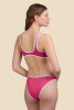 Jolyn Women's Dina Bikini Bottoms in Berry/White