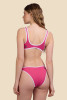 Jolyn Women's Dina Bikini Bottoms in Berry/White