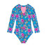 Beach Lingo Girls' Electric Ave Long Sleeve Rash Guard