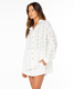 The Roxy Women's Morning Time Button Up Shirt in Cloud Dancer