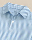 Southern Tide Boys' Driver Micro Stripe Performance Polo - Ocean Channel