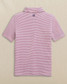 Southern Tide Boys' Driver Micro Stripe Performance Polo - Channel Marker Red