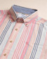 The Southern Tide Men's Sea Voyage Stripe Sportshirt in Peach
