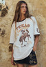 Spell Women's Texas Sweetheart Oversized Tee in Vintage Cream