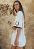 Spell Women's Texas Sweetheart Oversized Tee in Vintage Cream