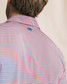 The Southern Tide Men's Coastal Breeze Pelican Landing Stripe Polo in Channel Marker Red