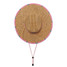 Chubbies Men's Straw Lifeguard Hat Pink Apex Swimmers top view