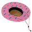 Chubbies Men's Straw Lifeguard Hat Pink Apex Swimmers bottom view