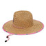 Chubbies Men's Straw Lifeguard Hat Pink Apex Swimmers side view