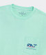 Vineyard Vines Palm Tree Whale Tee Shallow Sea Detail