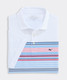 Vineyard Vines Conch Stripe Sankaty Polo white blue red front