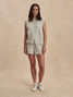 Varley Women's Salome Raglan Tee light grey marl bottom full front