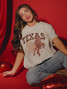 Livy Lu Women's Texas Hearts & Horses Thrifted Tee