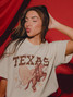 Livy Lu Women's Texas Hearts & Horses Thrifted Tee