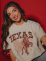 Livy Lu Women's Texas Hearts & Horses Thrifted Tee