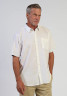 True Grit Washed Melange Linen Shirt White Side
