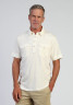 True Grit Signature Slub Western Polo Vintage Chalk front