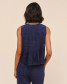 Bella Dahl Women's Sleeveless Pintuck Top in Nautical Night
