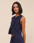 Bella Dahl Women's Sleeveless Pintuck Top in Nautical Night