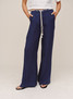 Bella Dahl Clean Waist Pintuck Wide Leg Pants Nautical Night front zoom