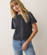 Marine Layer Women's Cloud 9 Crew Tee in Black
