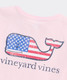 Vineyard Vines Women's Flag Whale Tee in Pink Drink