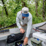 Poncho Outdoors Anglers Snapback Hat white navy lifestyle front