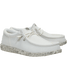 HeyDude Wally Funk Mesh Field Shoes Silver Birch Tea Leaf front view
