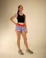 ChicknLegs Women's 1.5 In Split Shorts USA Picnic Full Body View