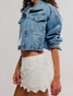 Free People Women's Eyes On You Skort Ivory front view