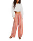 Free People Days End Solar Stripe Linen Pants OB2548609 front view