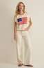 Z Supply Women's Sleeveless Patriot Sweater Americana full body