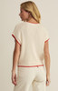Z Supply Women's Sleeveless Patriot Sweater Americana back view