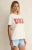 Z Supply Women's USA Boyfriend Tee GT262888 SSA side view