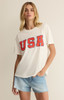 Z Supply Women's USA Boyfriend Tee GT262888 SSA front angle