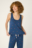 PJ Salvage Women's Star Spangled Summer Cherry Tank Top